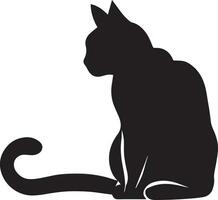 gato vetor silhueta ilustração Preto cor