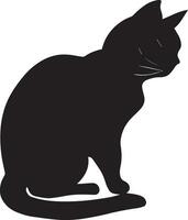 gato vetor silhueta ilustração Preto cor