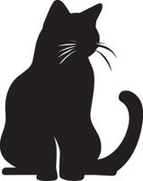 gato vetor silhueta ilustração Preto cor