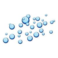ilustração de imagens de bolhas de água vetor