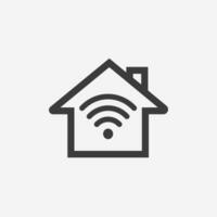 casa Wi-fi ícone vetor. inteligente casa casa tecnologia símbolo placa vetor