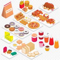 ilustração do conceito gráfico de junk food informação vetor