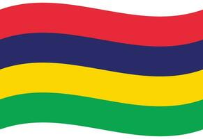 Maurícia bandeira aceno. Maurícia bandeira. bandeira do Maurícia vetor