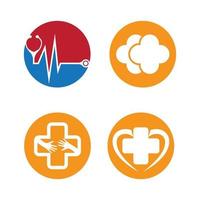 imagens de logotipo de cuidados médicos vetor