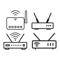 Wi-fi roteador ícone vetor