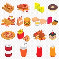 ilustração do conceito gráfico de junk food informação vetor