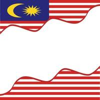 Malásia bandeira fita fronteira quadro, Armação vetor