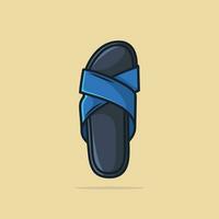 masculino sandália e chinelo de dedo sapatos vetor ilustração Projeto.