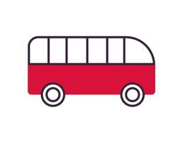 ícone de ônibus vermelho vetor