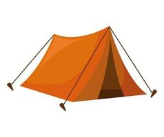 ícone de tenda laranja vetor