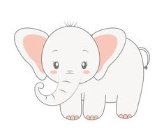 ilustração de elefante bebê vetor