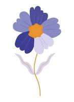ícone de flor azul vetor