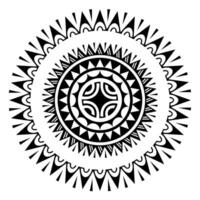 volta tatuagem geométrico enfeite maori estilo. Preto e branco vetor