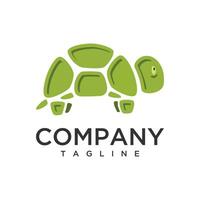 pedra tartaruga logotipo animal verde abstrato Projeto símbolo vetor