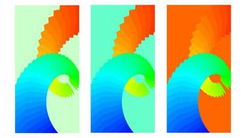 conjunto do colorida gradiente abstrato fundo para cobrir, poster, tela, decoração vetor