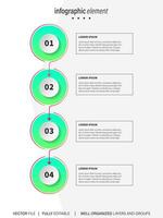 infográficos Projeto modelo, o negócio conceito com 4 passos ou opções, pode estar usava para fluxo de trabalho disposição, diagrama, anual relatório, rede design.criativo bandeira, rótulo vetor. vetor