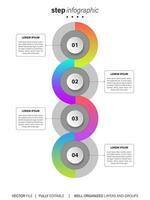 infográfico Setas; flechas com degrau acima opções. vetor modelo dentro plano Projeto estilo