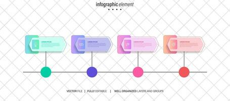 infográfico de negócios com vetor de design de papel de nota.