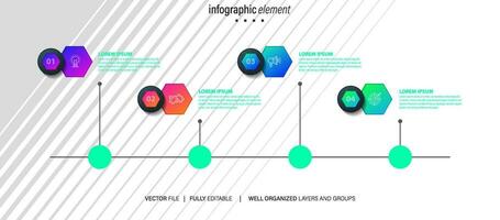 infográfico de negócios com vetor de design de papel de nota.