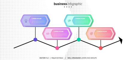 coleção do vetor círculo gráfico infográfico modelos para apresentações, anúncio, layouts, anual relatórios. 4 opções, passos, peças.