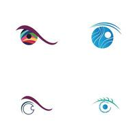 contato lentes olho visão faísca colorida logotipo Projeto inspiração vetor