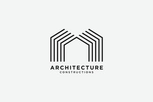 uma último arquitetura logotipo e ícone vetor