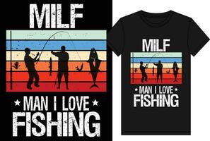 pescaria camiseta vetor, pescaria vintage camiseta projeto, vintage pescaria t camisa gráfico ilustração vetor
