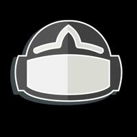 ícone vr capacete. relacionado para 3d visualização símbolo. lustroso estilo. simples Projeto editável. simples ilustração vetor