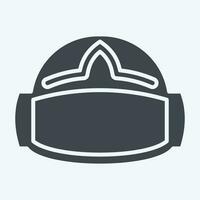 ícone vr capacete. relacionado para 3d visualização símbolo. glifo estilo. simples Projeto editável. simples ilustração vetor