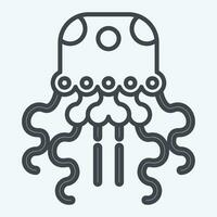 ícone medusa. relacionado para Alaska símbolo. linha estilo. simples Projeto editável. simples ilustração vetor