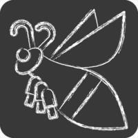 ícone montanha abelha. relacionado para apiário símbolo. giz estilo. simples Projeto editável. simples ilustração vetor