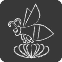 ícone abelha. relacionado para apiário símbolo. giz estilo. simples Projeto editável. simples ilustração vetor
