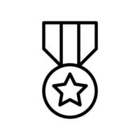 medalha do honra, classificação, prêmio ícone dentro linha estilo Projeto isolado em branco fundo. editável AVC. vetor