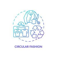 azul gradiente circular moda ícone conceito, isolado vetor, sustentável escritório fino linha ilustração. vetor