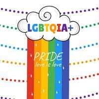 uma arco Iris com a palavra lgbtq escrito em isto - lgbtqiap vetor