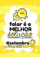 artes setembro amarelo - amarelo setembro artes vetor