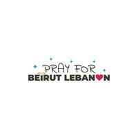 orar para Beirute Líbano texto símbolo vetor