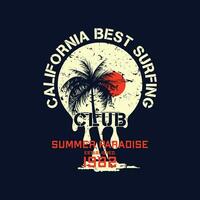 Califórnia melhor surfar tropical pôr do sol, surfar cavaleiro, grandes praia, vetor t camisa imprimir, tipografia gráfico projeto, e de outros usar
