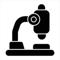microscópio glifo ícone Projeto estilo vetor