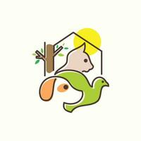 casa animais de estimação logotipo Projeto vetor animais veterinário clínica