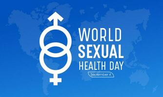 mundo sexual saúde dia é observado cada ano dentro setembro 4. vetor modelo para bandeira, cumprimento cartão, poster com fundo. vetor ilustração.