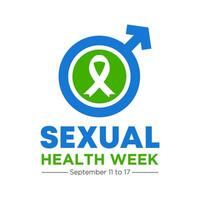 sexual saúde semana. setembro é sexual saúde consciência semana. vetor modelo para bandeira, cumprimento cartão, poster com fundo. vetor ilustração.
