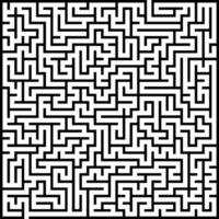 abstrato quadrado Labirinto. jogos para crianças. enigma para crianças. 1 entradas, 1 saída. labirinto dilema. simples plano vetor ilustração isolado em branco fundo