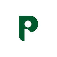carta p perfil símbolo logotipo vetor