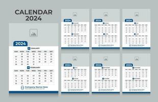 vetor parede calendário 2024