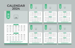 vetor parede calendário 2024