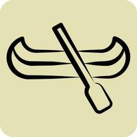 ícone canoa. relacionado para americano indígena símbolo. mão desenhado estilo. simples Projeto editável. simples ilustração vetor