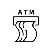 atm conta esboço ícone vetor