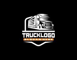 caminhão silhueta abstrato logotipo modelo vetor