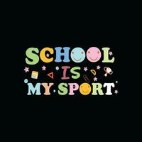 escola é meu esporte t camisa Projeto vetor